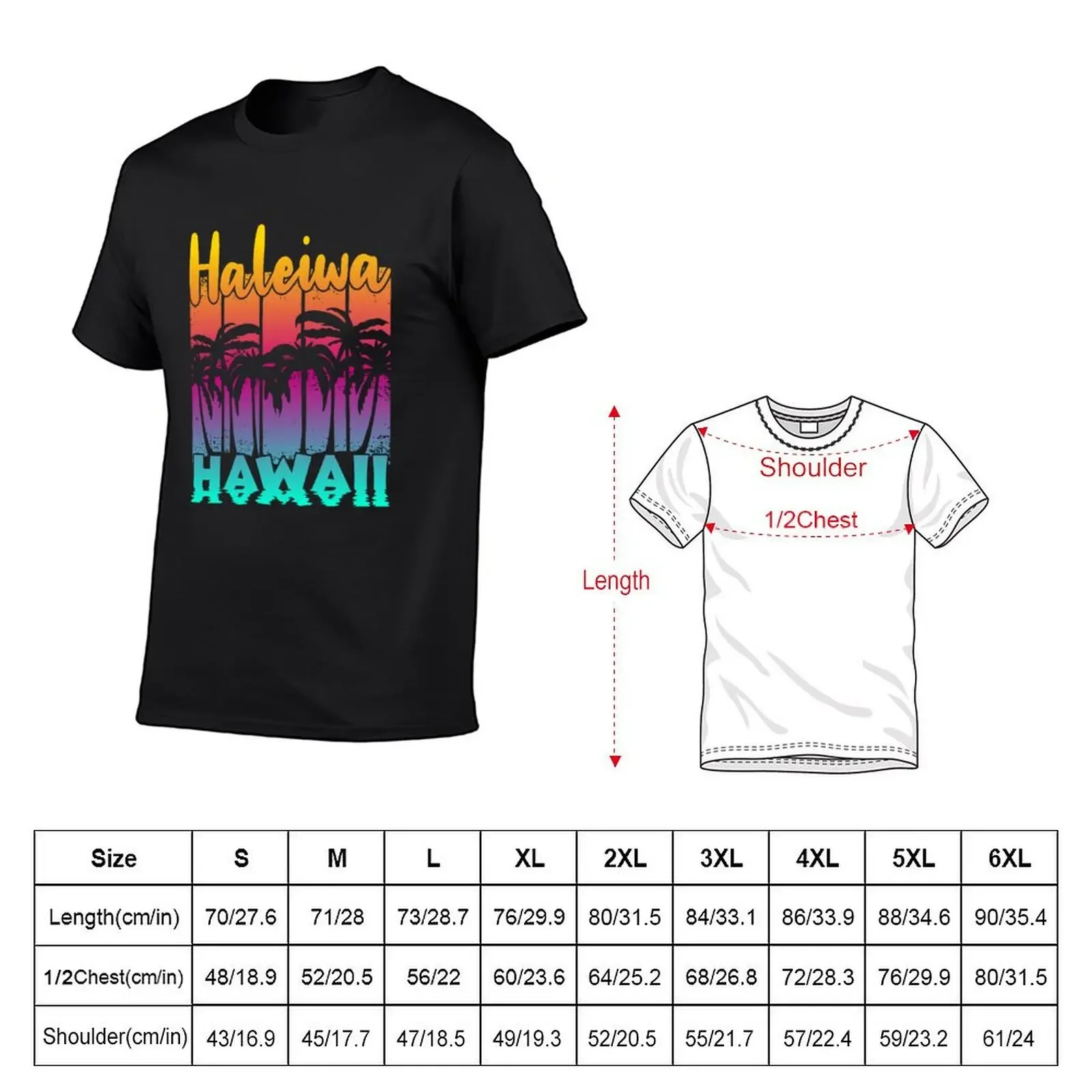 Haleiwa Hawaii T-Shirt heavyweights rapper graphic tees graphic t shirt vintage mens fashion