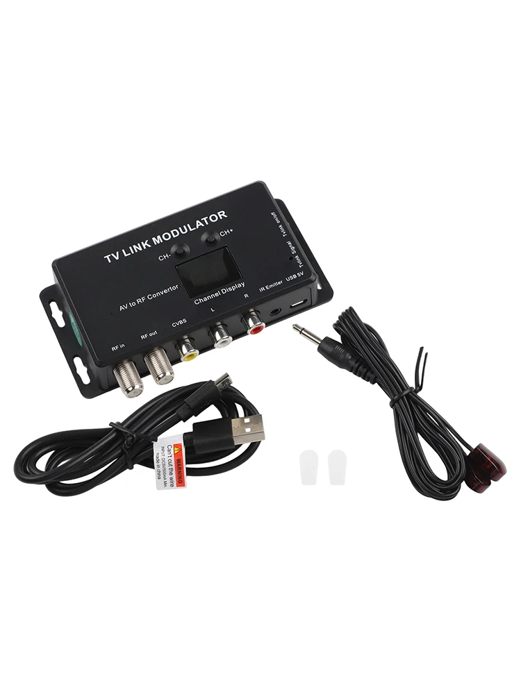 UHF Modulator TM70 for RF Conversion Adjustable Audio/Video Output Compatible with Set for top Boxes and Signal Sources