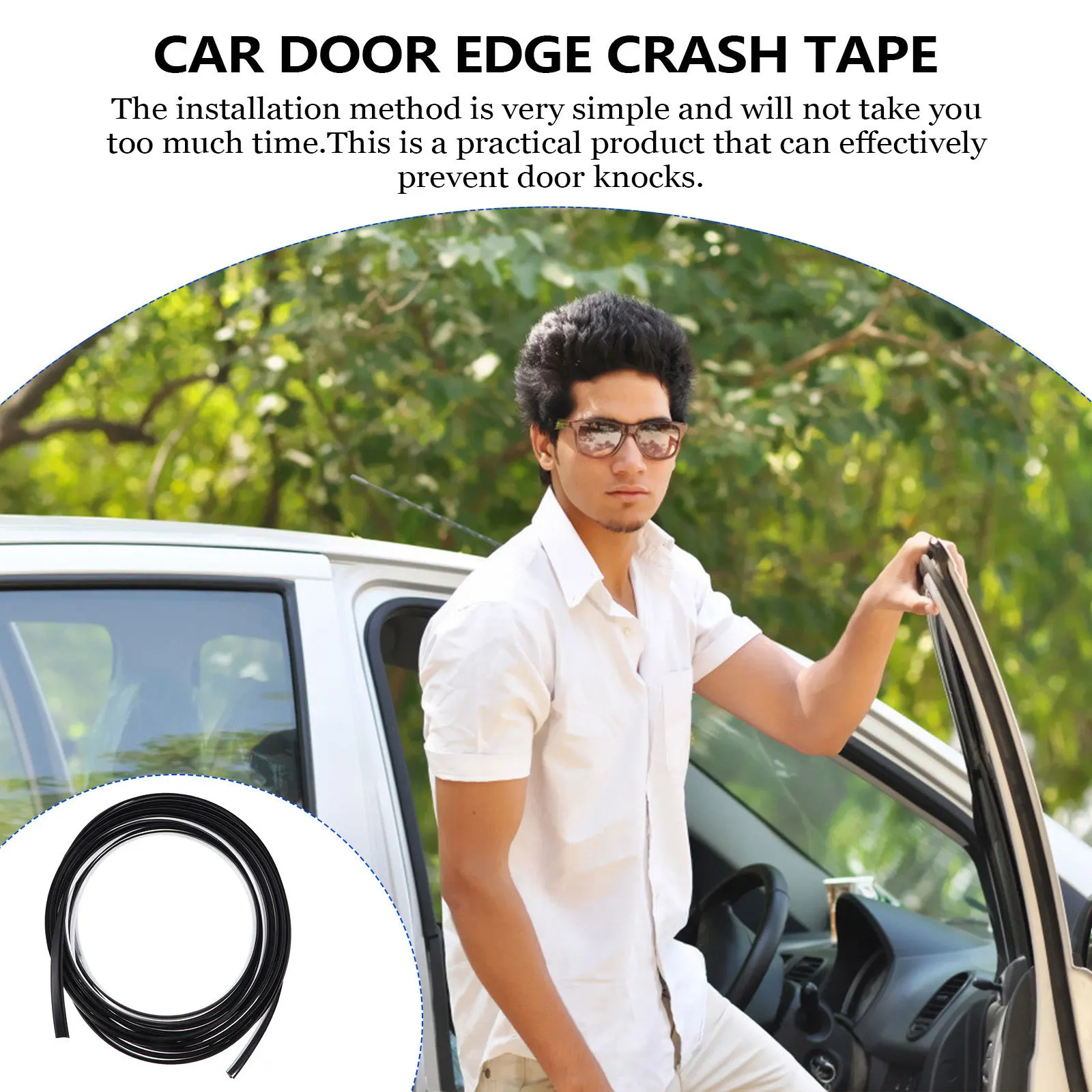 

Car Door Guard Trim Electroplated Glossy Simple Design Easy Installation Car Bumper Protector Auto Door Guards