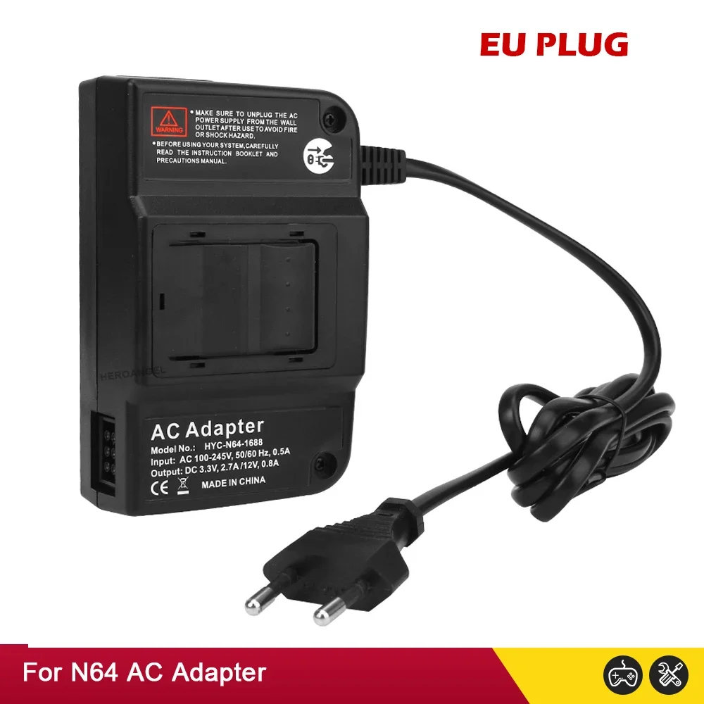 High Quality Wall Charger AC/DC Adapter Power Supply Game Charger For Nintend 64 N64 Console AC Adaptor EU/US Plug Dropshipping