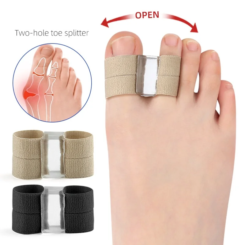 Forefoot Pad double-hole Toe Separators Big Toe Eversion Fixation Separators Binding Straps And Toe Covers