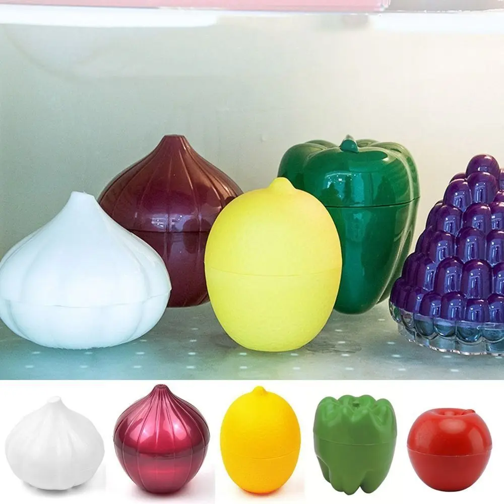 Plastic Garlic Keeper White Fresh-Keeping Garlic Saver Container Sealed Reusable Vegetable Fruit Containers Green Pepper