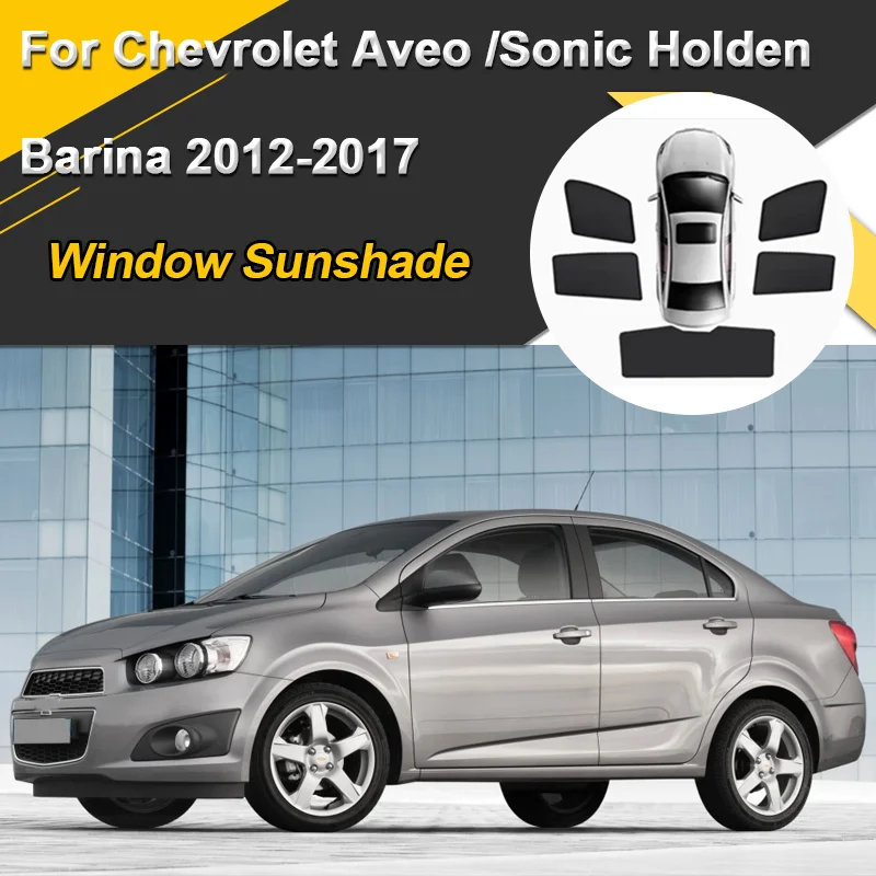 

Автомобильные солнцезащитные козырьки для Chevrolet Aveo Sonic T300 Holden Barina Sedan 2012-2017, солнцезащитные козырьки, магнитный козырек, сетчатые окна, автоаксессуары