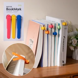 3Pcs Simple Book Markers Silicone Bookmarks Automatically Follows Page Flipping Student Bookmarks Page Divider Reading Tools