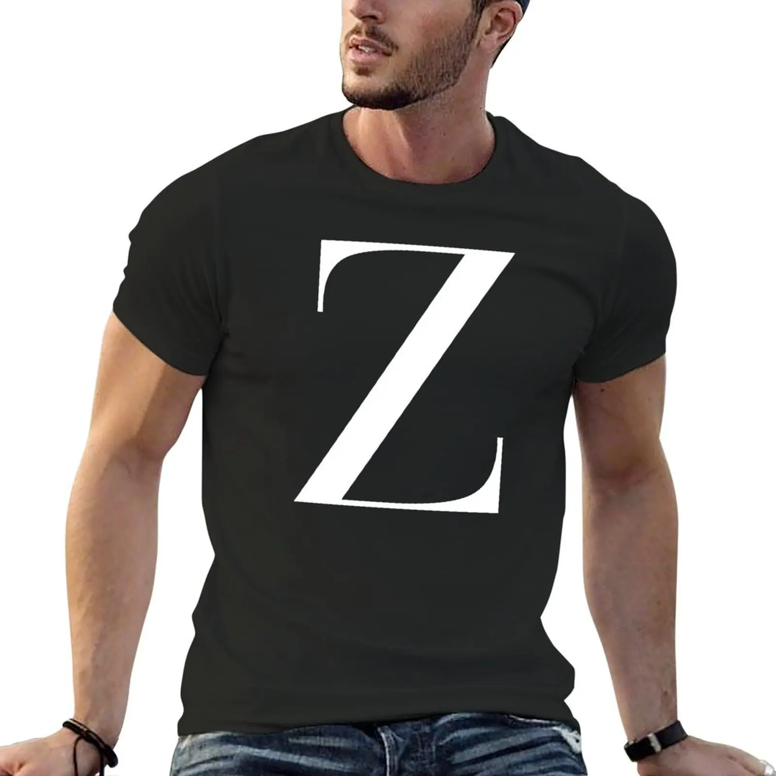 Letter Z initial design in small and capital letter T-Shirt shirts graphic tee blacks men clothings