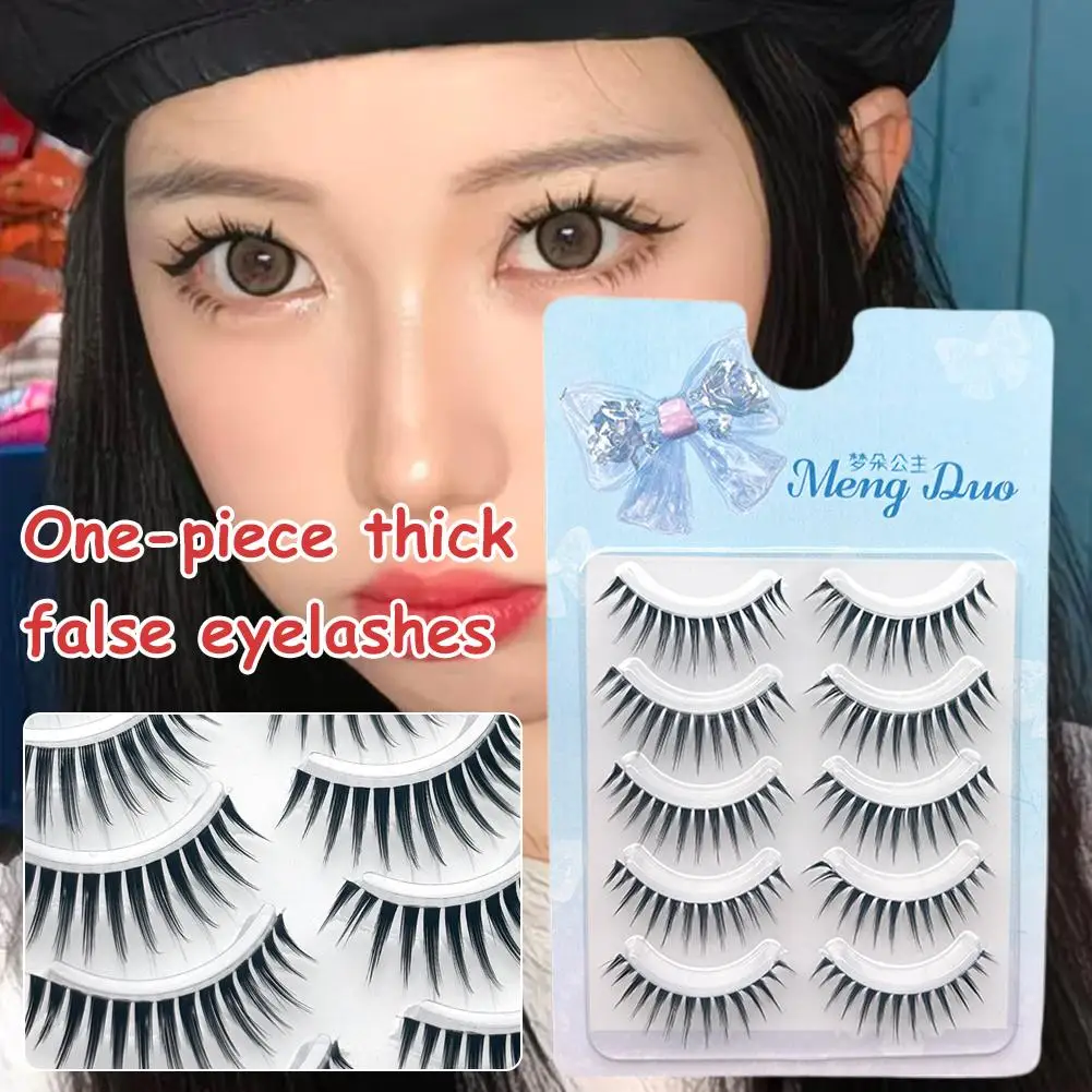 Nouvelle Extension de Faux Cils 5 paires 3D Cils de vison demi-Cils cils cils faux maquillage chat Faux Cils naturels L8R1