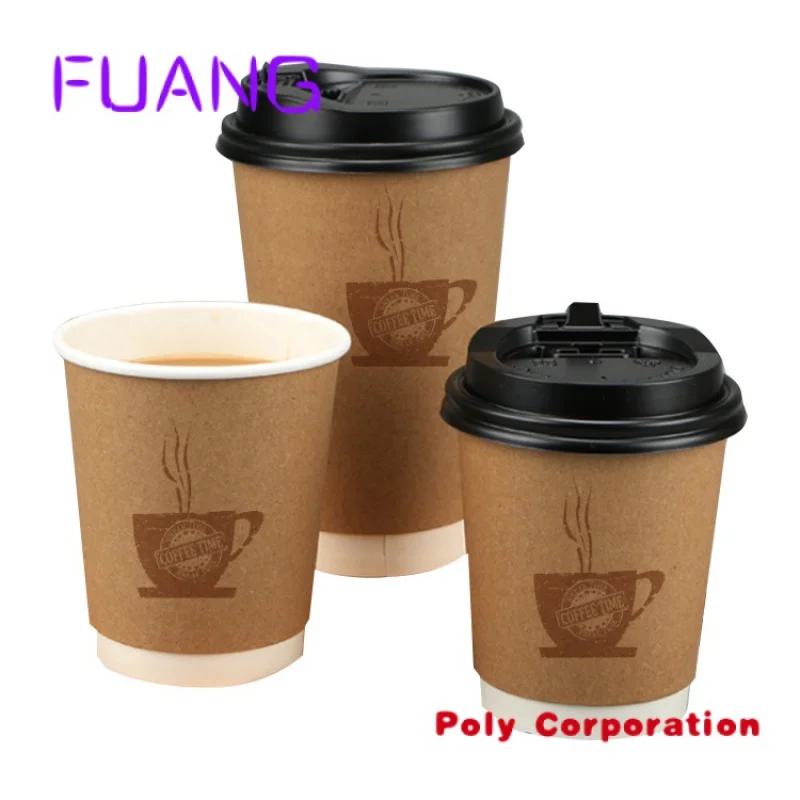 

Custom Custom high-end takeaway cafe hot coffee cups 0.2l 0.3l paper cup