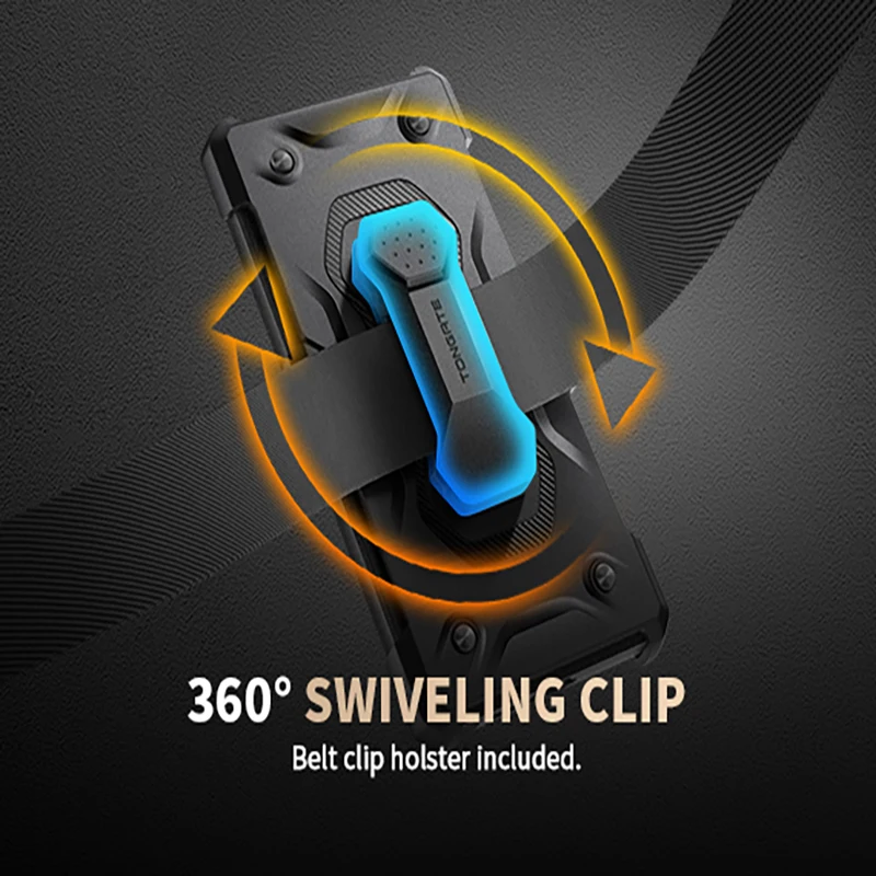 For Samsung Galaxy S23 Ultra Case Full-Body Shockproof Dual Layer Rugged Rotatable Belt-Clip with Front Frame Slide Camera Cover