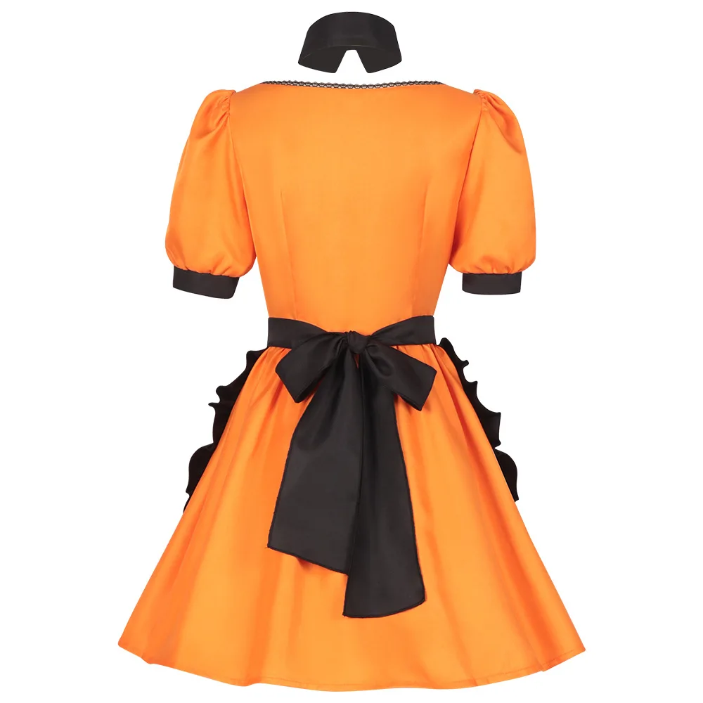 لطيف خادمة تأثيري حلي لوليتا المئزر الدانتيل فستان قصير الصيف النساء نادلة طالب المدرسة بينافور الزي للفتيات #4