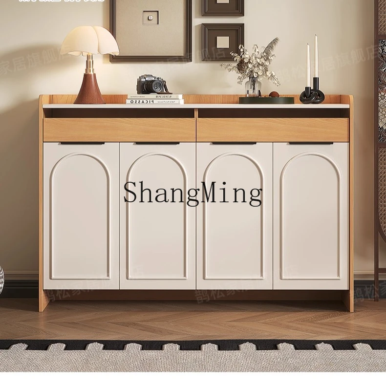 

SM solid wood living room wall locker log wind storage cabinet floor tea cabinet