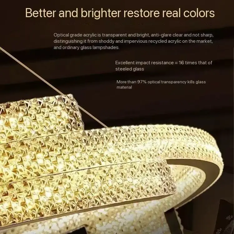 Modern Simple Led Chandelier For Living Room Bedroom Dining Room Kitcchen Lamp Black Round Ring Geometry Design Pendant Light