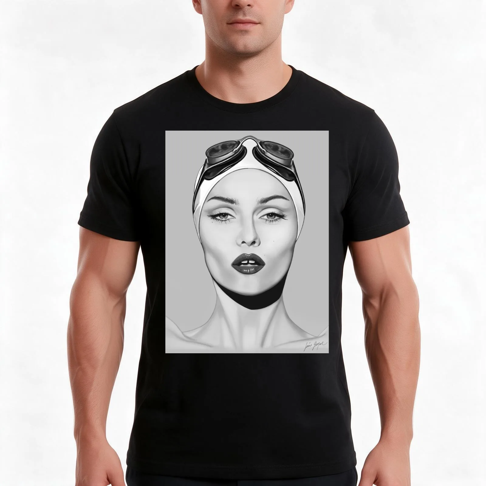 Vanessa the PoolGirl T-Shirt, Summer Casual Cotton Tee, Oversized Streetwear Tops, Vintage Graphic Print, Loose Fit Short Sleeve