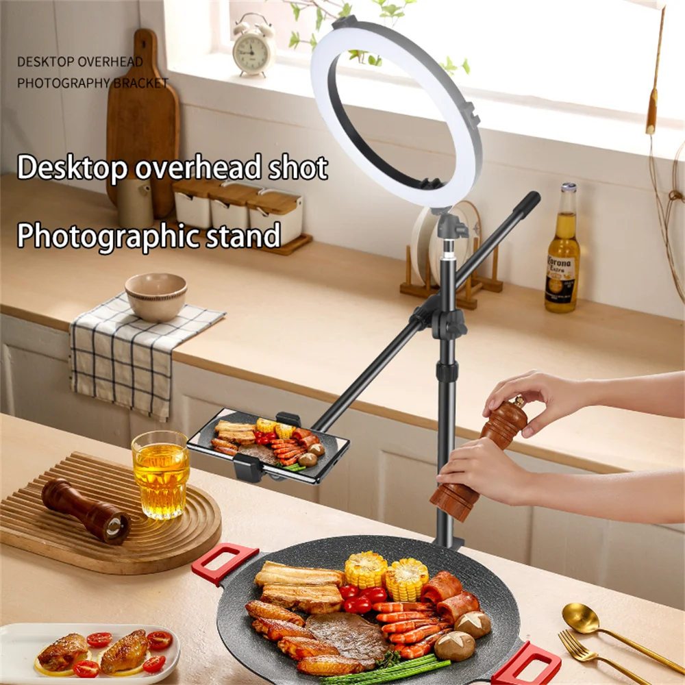 Overhead Schreibtisch Montieren mit Magnetische Telefon Halter 360 ° Kugelkopf Clamp Halterung für Webcam Video Aufnahme Live-Streaming Halten Arm