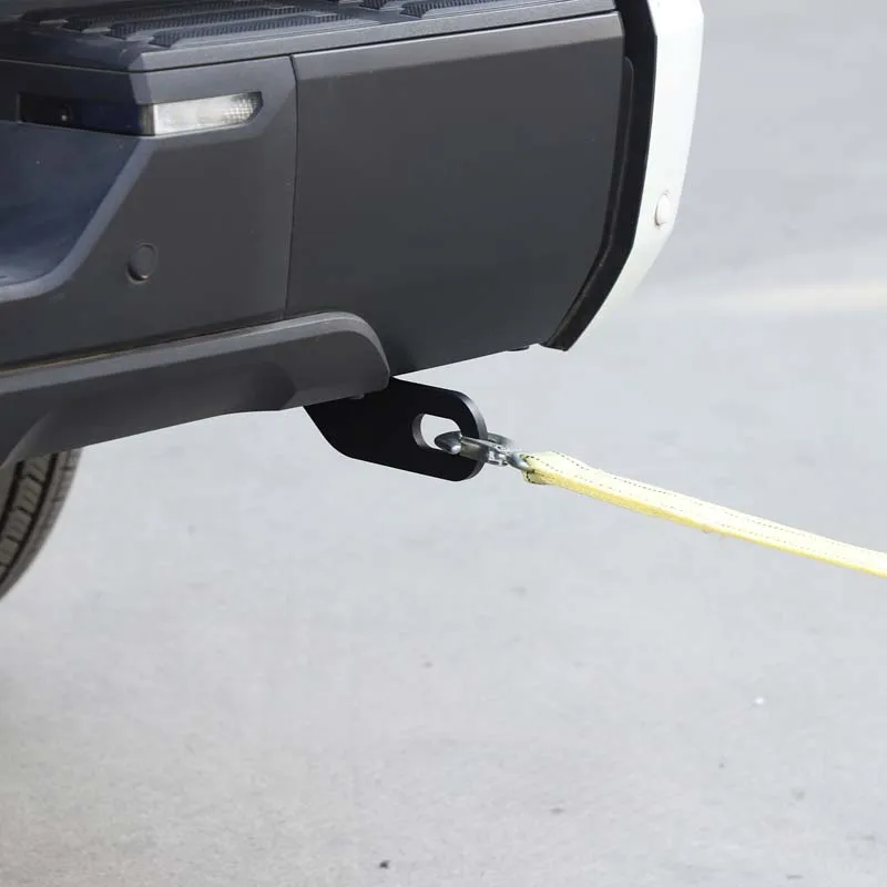 

For Toyota Tundra 2022-2024 Carbon Steel Black Car Rear Anti-Collision Beam Towing Eye Tow Hook Car Exterior Accessories