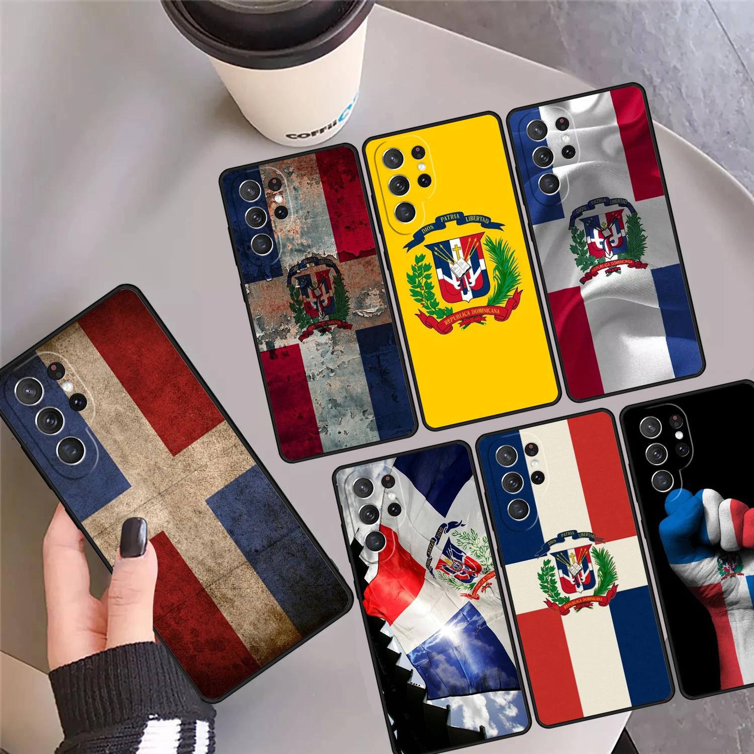 Flag of Dominican Republic Phone Case Cover Coque For Samsung Galaxy S24 Ultra 23 S22 Plus S21 FE S20 S8 S9 S10 Note 10 Pro 20