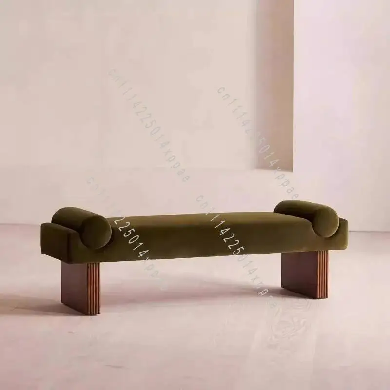 Entrance Shoe Change Stool Bedroom Bedside Stool Senior Feeling Cloakroom French Retro Style Sofa Bench Stool Living Room Pedal