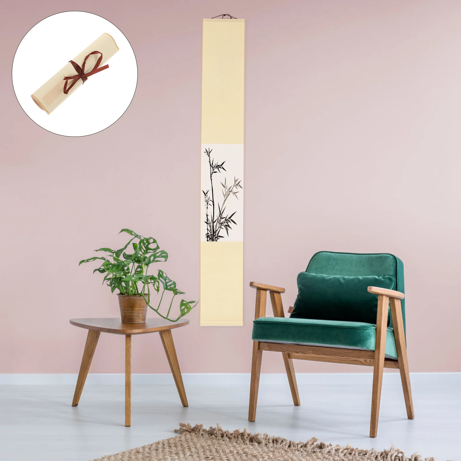 Zen Blank Rice Paper Kids Scroll Wall Mounting Painting Supply Chinese Xuan Calligraphy Hanging