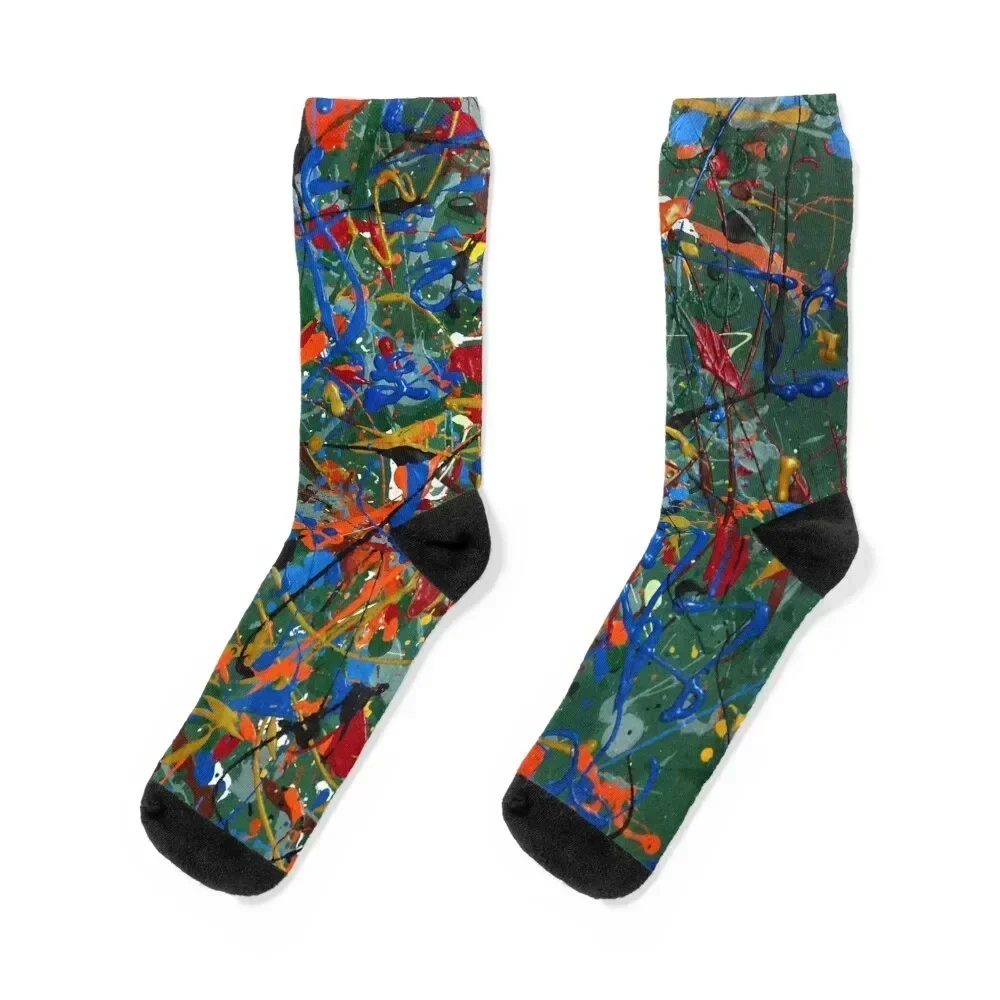 

Abstract #17 Socks crazy floor funny sock retro Socks For Man Women's