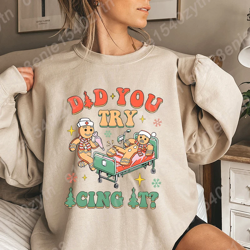 

Christmas Nurse Sweatshirt Women Christmas Nursing Sweatshirts School Nurse Pullovers Funny Pullover Top