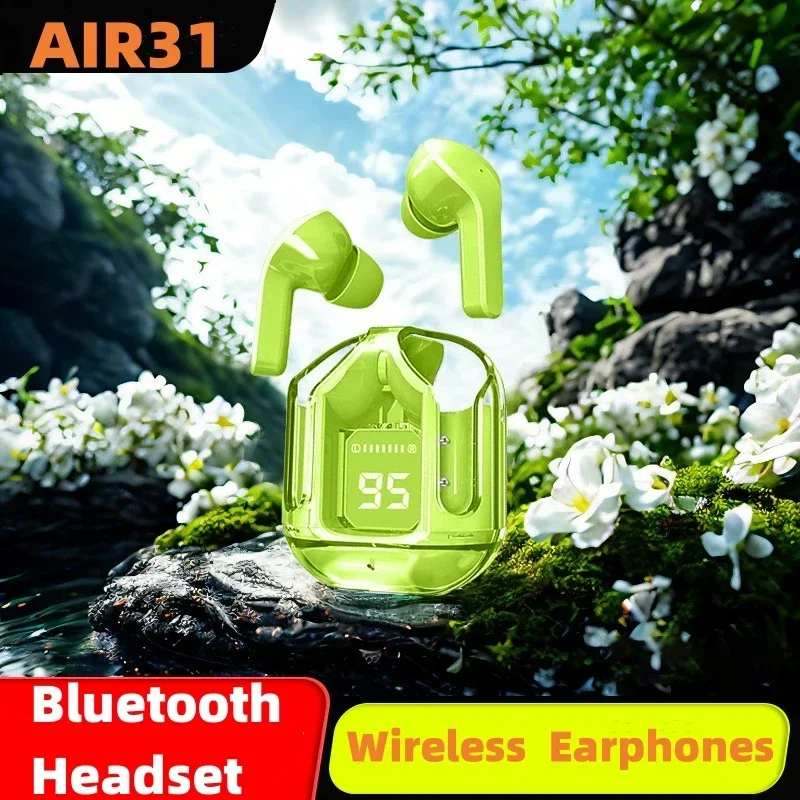 TWS Air31 Wireless BT5.3  Headphones ENC Headphones LED Power Digital Display Stereo Sound Earphones for Sports