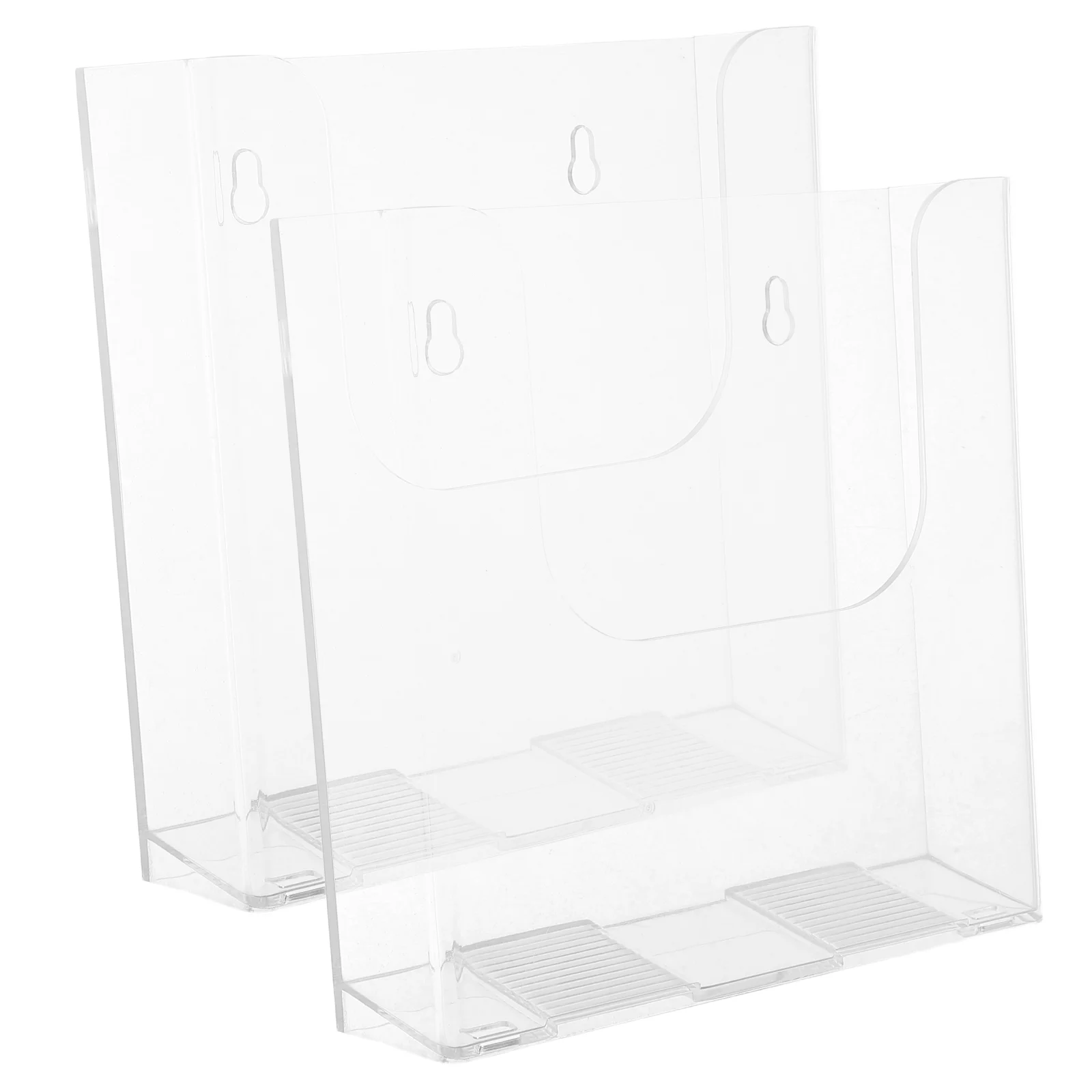 

Wall Hanging Display Box Brochures Holder Stand Transparent Stands Magazine Organizer Pamphlets Mount File for Desk