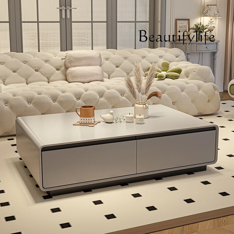 

Creative new rectangular coffee table modern simple Italian light luxury living room home small apartment design sense