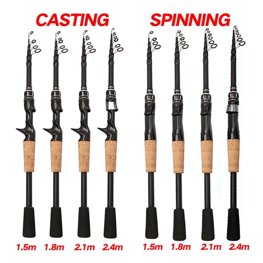 Telescopic Lure Rod 1.5M 1.8M 2.1M 2.4M Carbon Spinning Rod Baitcasting Fishing Pole 8g-25g Wooden Handle Casting Fishing Tackle - AliExpress 18 Telescopic Lure Rod 1.5M 1.8M 2.1M 2.4M Carbon Spinning Rod Baitcasting Fishing Pole 8g-25g Wooden Handle Casting Fishing Tackle - AliExpress 18