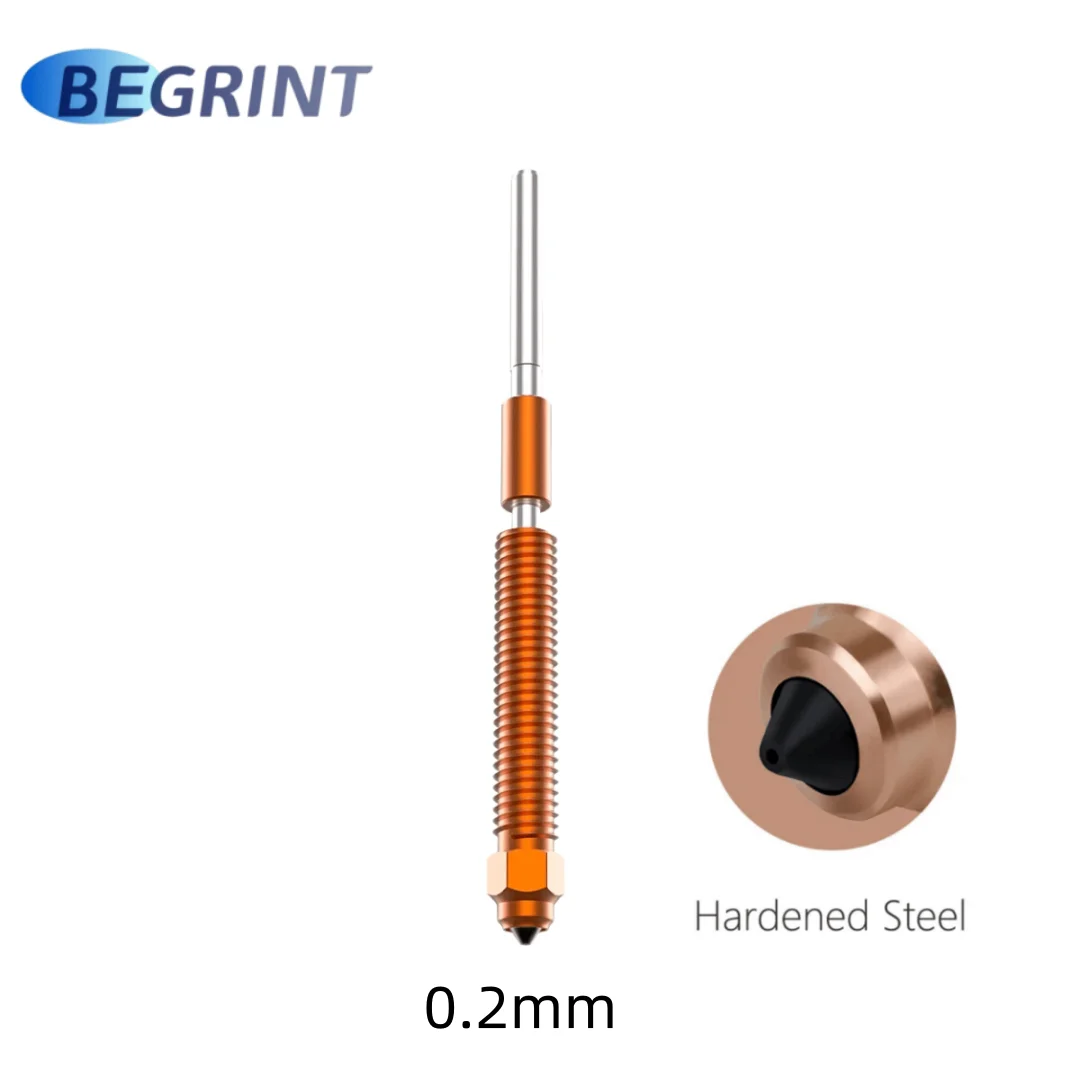 Für Creality K2 Plus Hotend-Düsen-Kit, Schnellwechsel-Düse aus gehärtetem Stahl, Ganzmetall-Düse für Creality K2/K2 Pro 3D-Druckerteile