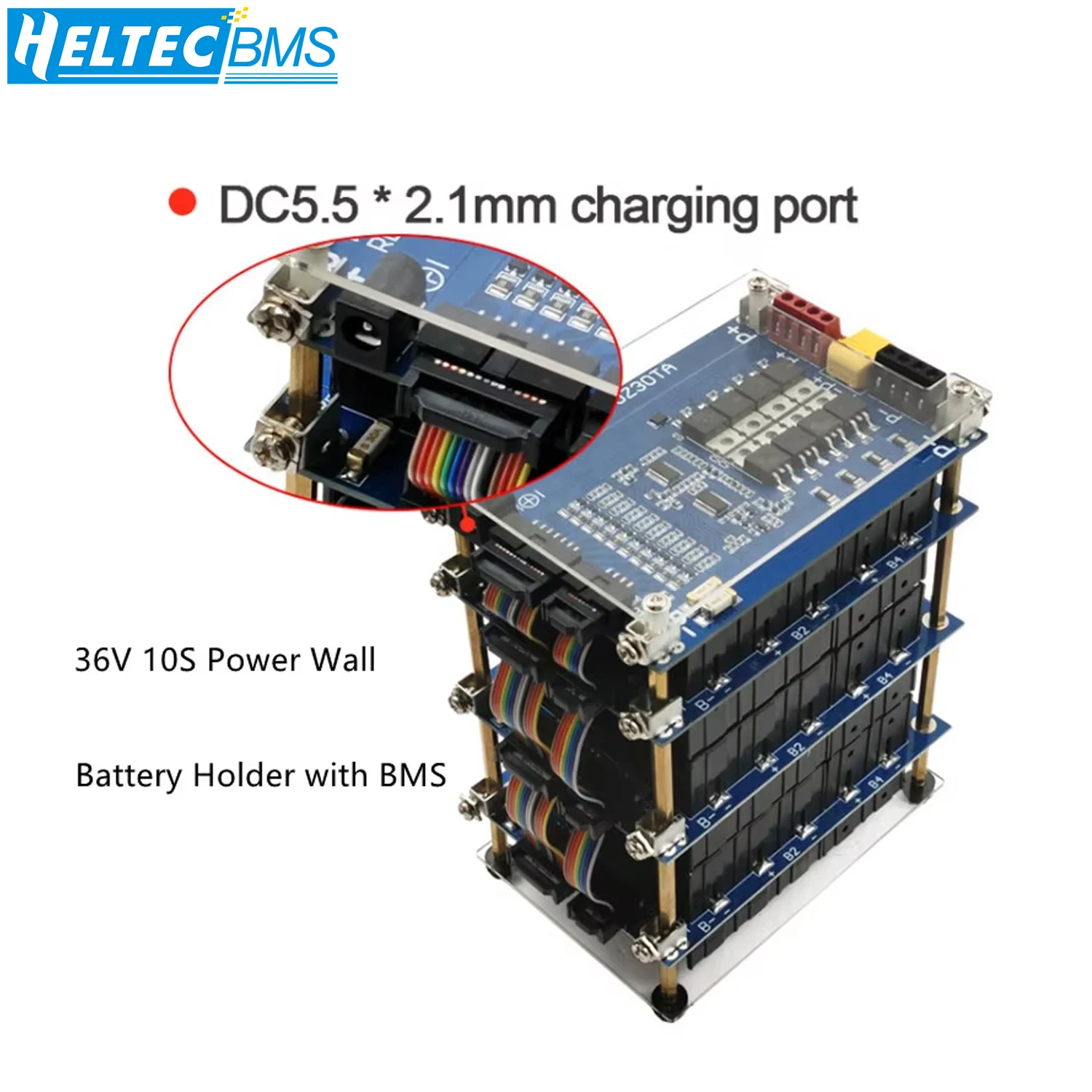 36V 10S Power Wall 18650 Battery Pack 10S BMS Li-ion Lithium 18650 Battery Holder BMS PCB DIY Ebike Battery 10S Battery Box
