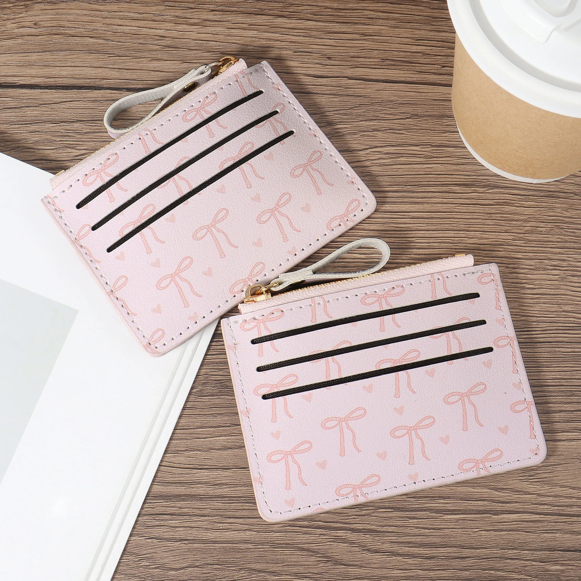 مشبك بطاقات رفيع للغاية، خفيف الوزن، نقدي محمول، بطاقة هوية، بطاقة ائتمان، محفظة جيب للعملات المعدنية، محفظة عملات معدنية بسحاب عصرية، عالية #2