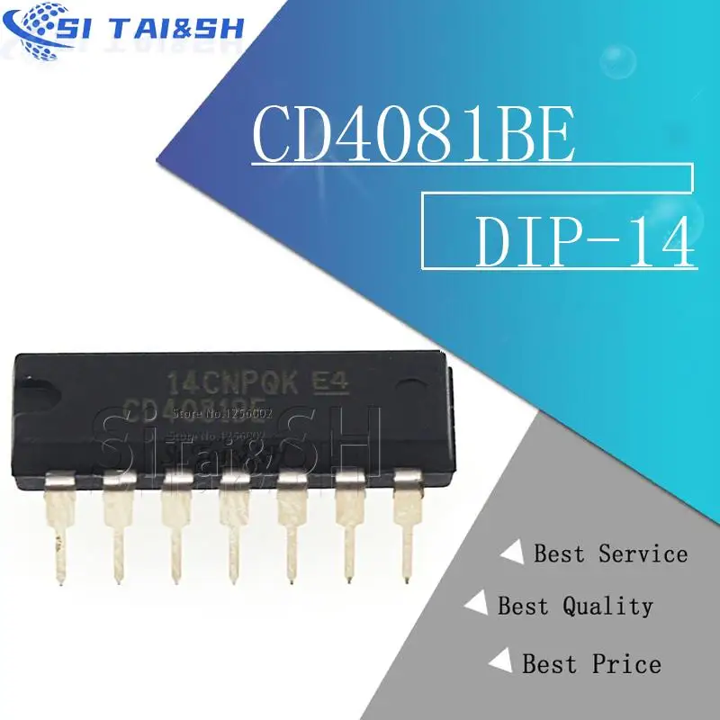 10PCS CD4081BE DIP14 CD4081 DIP 4081 4081BE DIP-14 new and  original IC