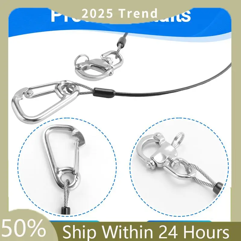 

A35F New Freediving Lanyard Leash With Scuba Diver Wristband Strap Freediving Safety Rope For Freediving Scuba Dive
