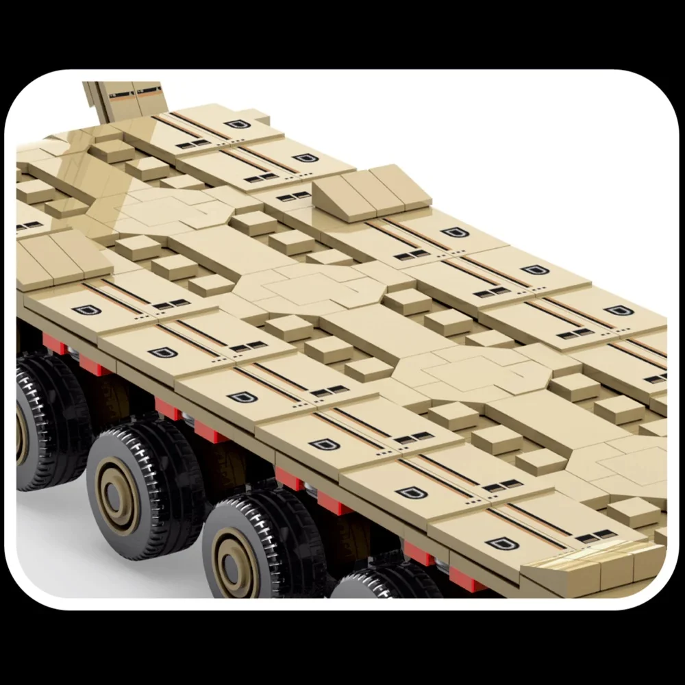 第二次世界大戦 M1070 装甲車両 組み立てブロックセット、5体のフィギュア付き コレクタブル テクニック戦車モデルキット 大人・子供向けギフト 3580ピース