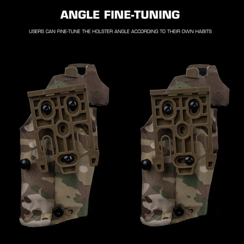 X300U-A Taktisches Taschenlampenholster für Links-/Rechtshänder für 6354DO G17 Gen4 G19 mit QLS Drop Leg Airsoft-Ausrüstungsholstern – Detail 6