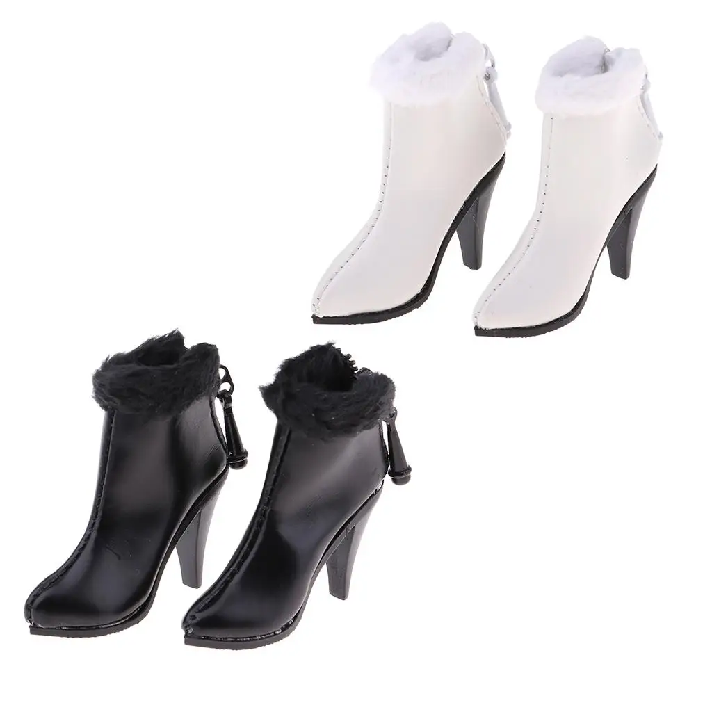 Sapatos de tornozelo de salto alto 1/6 para figuras femininas HT PH Kumik de 12 ''