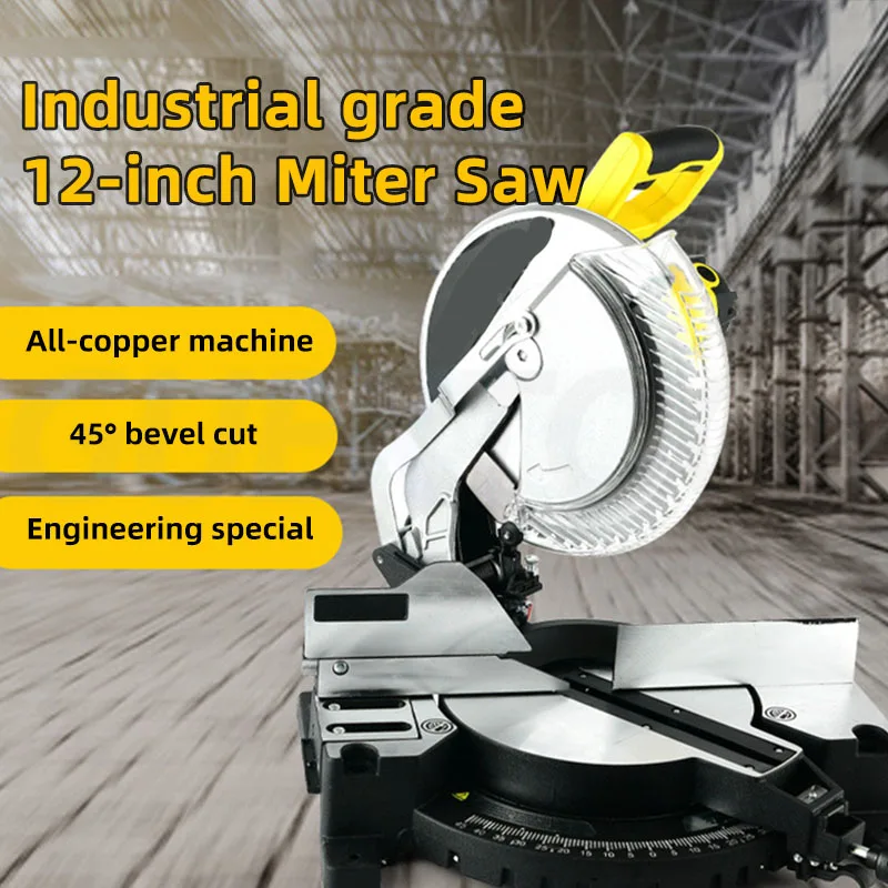 Aluminum Saw Machine 2200W Cutting Wood Aluminum Plastic Woodworking Slant Saw 220V AC Power Multi functional Cutting Machine