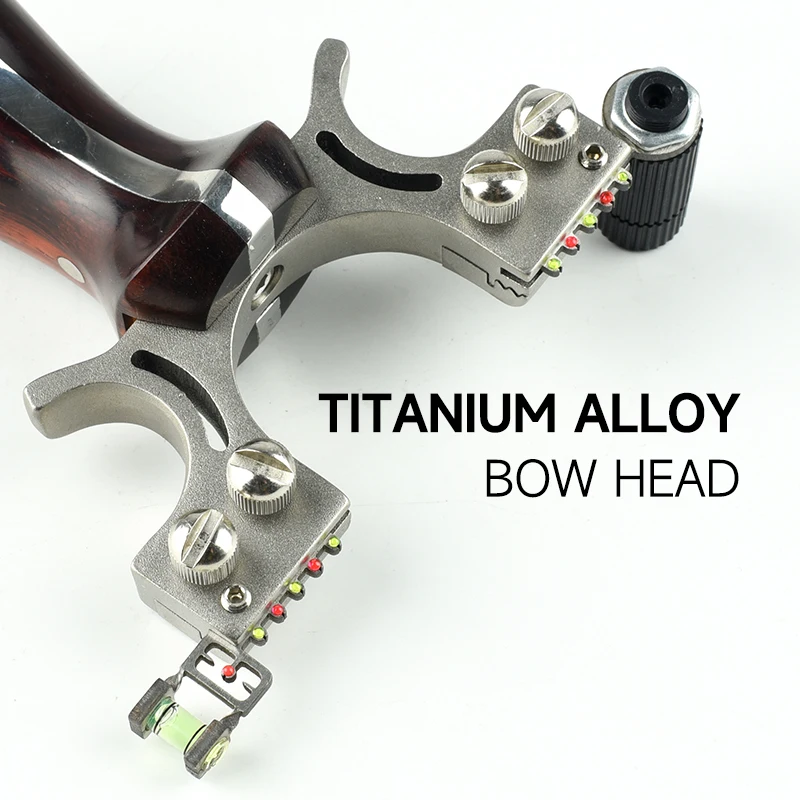 304 Stainless Steel High-Precision Twin-Screw Laser Aiming Slingshot, Comfortable Grip, Suitable for Outdoor Hunting and Shootin