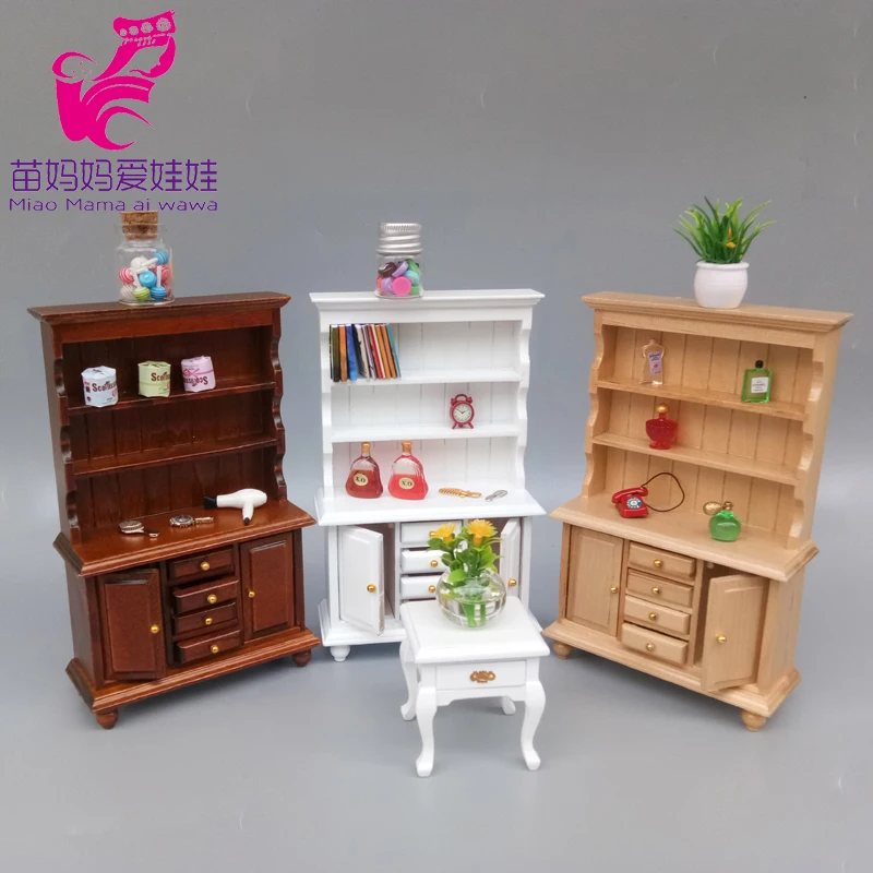 

1:12 Dollhouse Furniture Ornaments Three Layers Display Cabinet Mini Doll House Furnishing