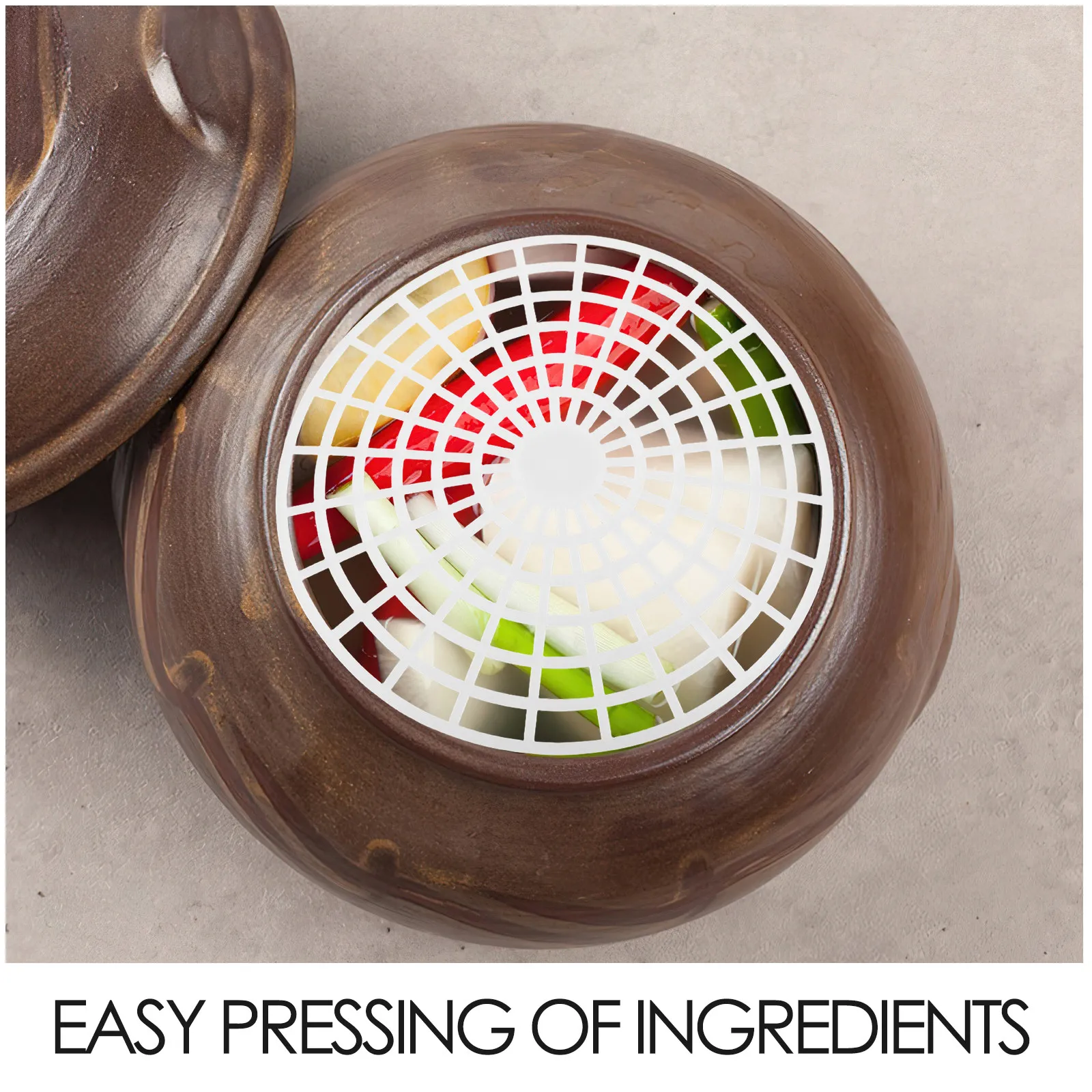 

Набор из 5 пластиковых сетчатых прессов-держателей для банок с овощами, для ферментации, инструмент для приготовления солений