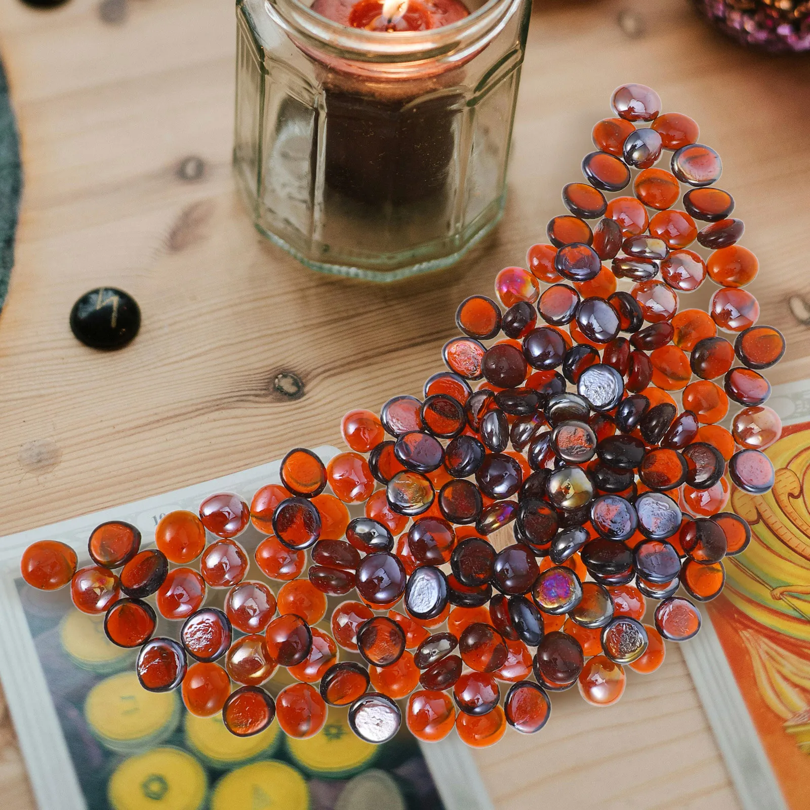 : Pellet di vetro decorativi per braciere