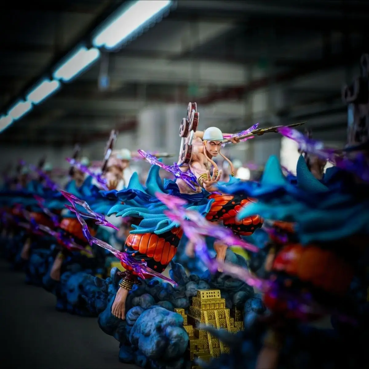 

JT Studio One Piece Ainilu Thunder God Anime Mage Can Move PVC Face the challenge Summon Table setup Mode 11.41in/29cm Toys Gift