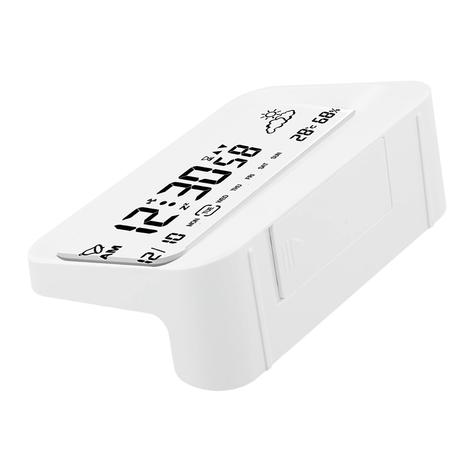 

Цифровой будильник с регулируемой подсветкой, измеритель влажности, 14x5.4x10.2см, таймер обратного отсчета на 60 минут