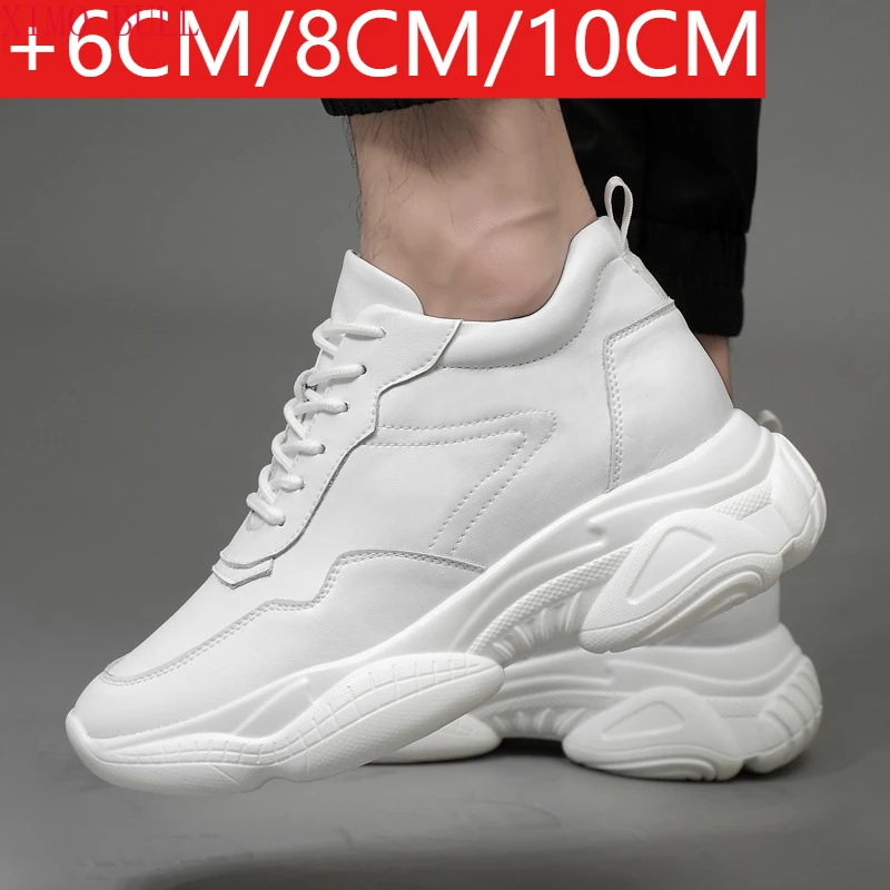 

Booster Shoes Women Elevator Sneakers Height Increase Insole 7cm for Men White Black Lift Soports Unisex Plus Size 36-44
