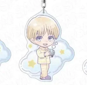 Game Levi Mikasa Keychain Doll Anime Eren Yeager Armin Acrylic Keyring for Gift