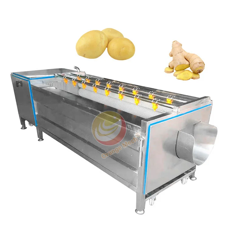 

Automatic potato ginger washing peeler machine / ginger peeling cleaning machine