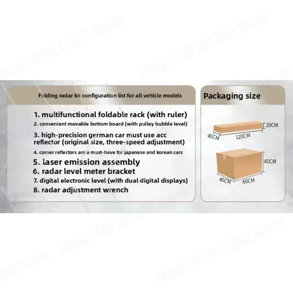 Foldable Universal ADAS Calibration Tool with ACC Level  mmWave Calibrator  Complete Kit for 100% All Model ACC Radar