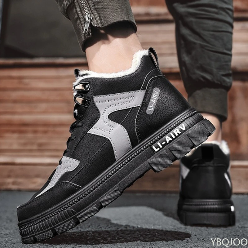 New autumn winter casual warm sports shoes comfortable simple snow boots fashionable versatile high top shoes