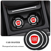 1/2PCS Car Coaster Water Cup Holder Anti-Slip Mat Car Accessories Suitable For Fiat 500 FR Punto Abarth Stilo Ducato Palio Bravo