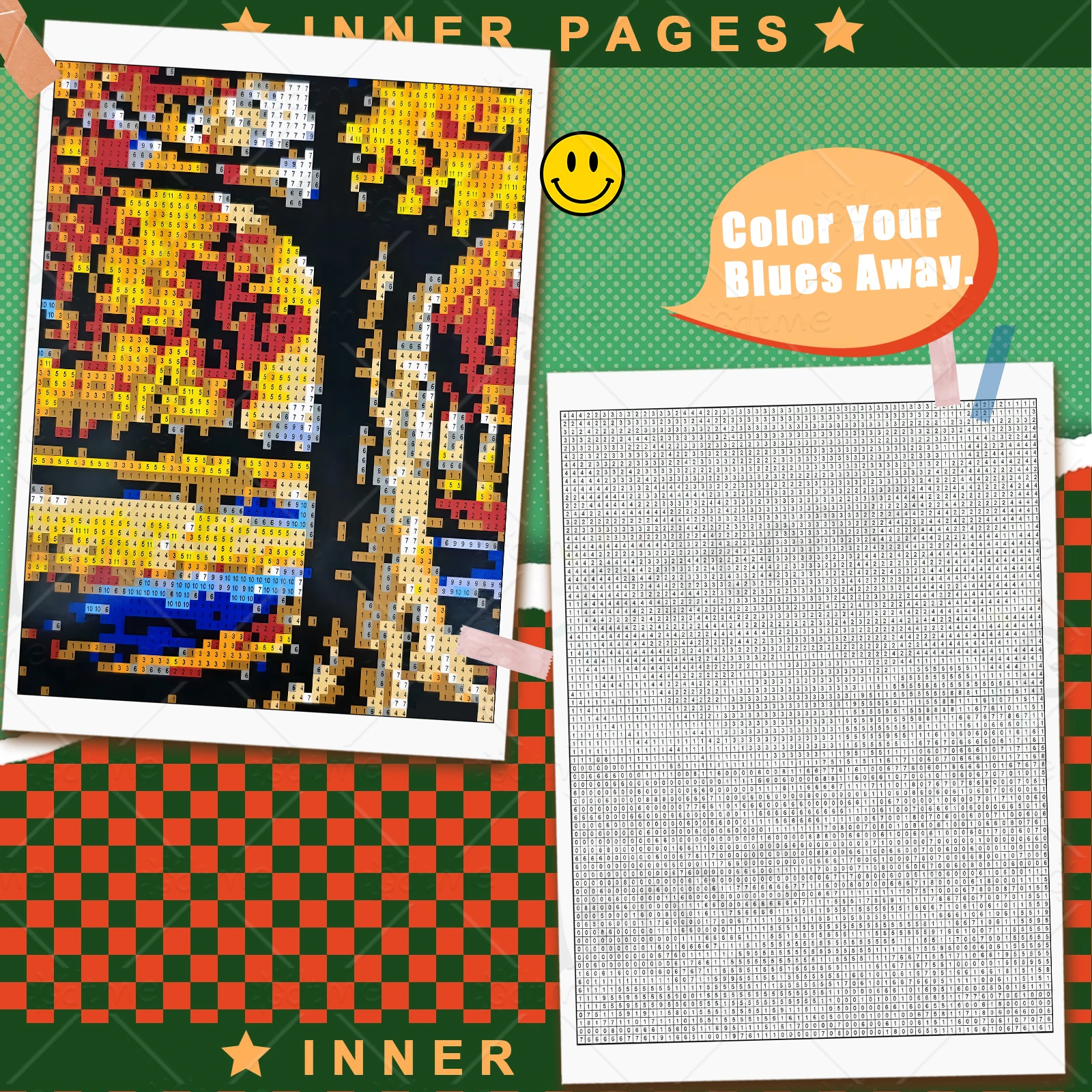 PIXEL PICTURES Landscape MYSTERY MOSAICS Malbuch für Erwachsene und Jugendliche ﻿ Pädagogisches Buch mit Taschenbuch zum Stressabbau und Kritzeleien – Detail 7
