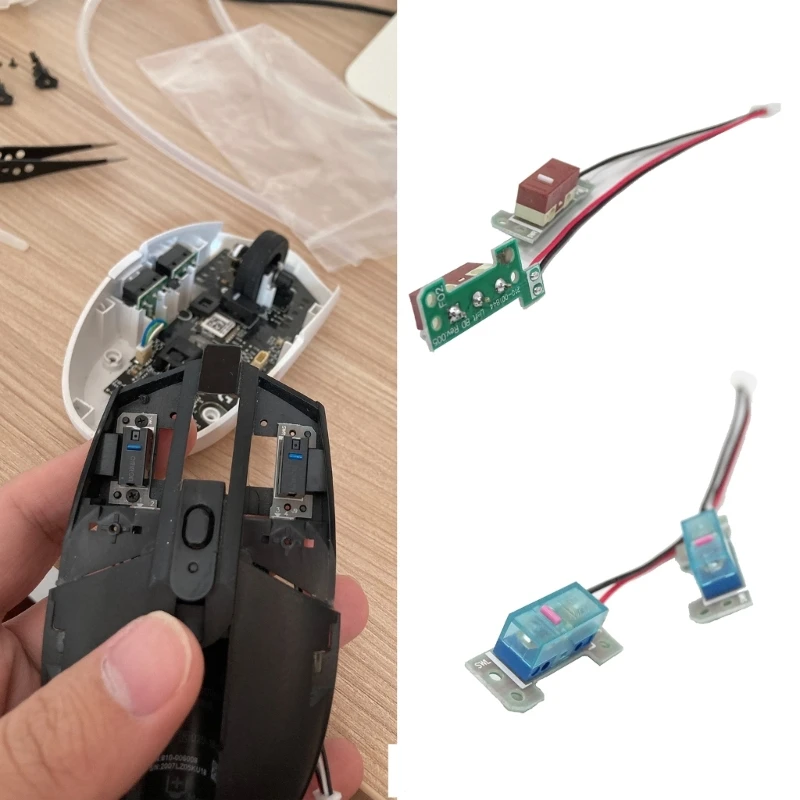 Gaming Mouse Micro Circuit Board Assembly, Botão Esquerdo Direito, Small Board Repair Parts, G304, G305, 1Set